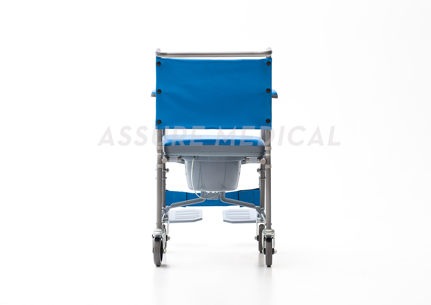 YJ-7100C Commode Chair, Blue seat and back, Foldable 